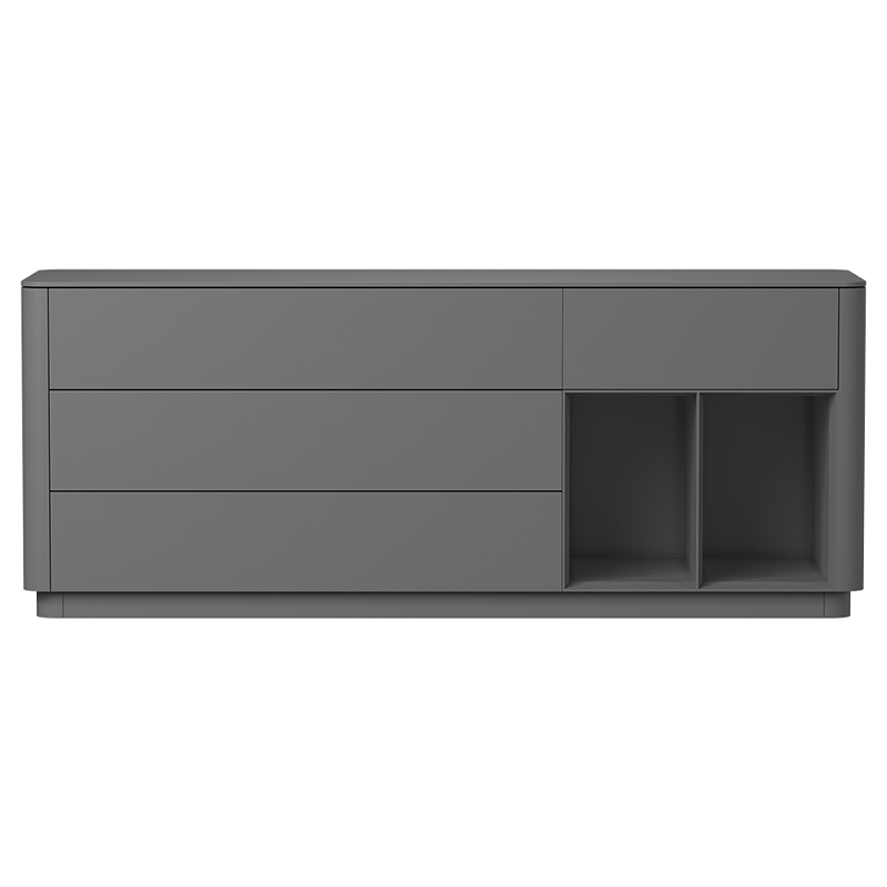 Тумба серая с ящиками и полками Tammi  Серый в Тюмени | Loft Concept 