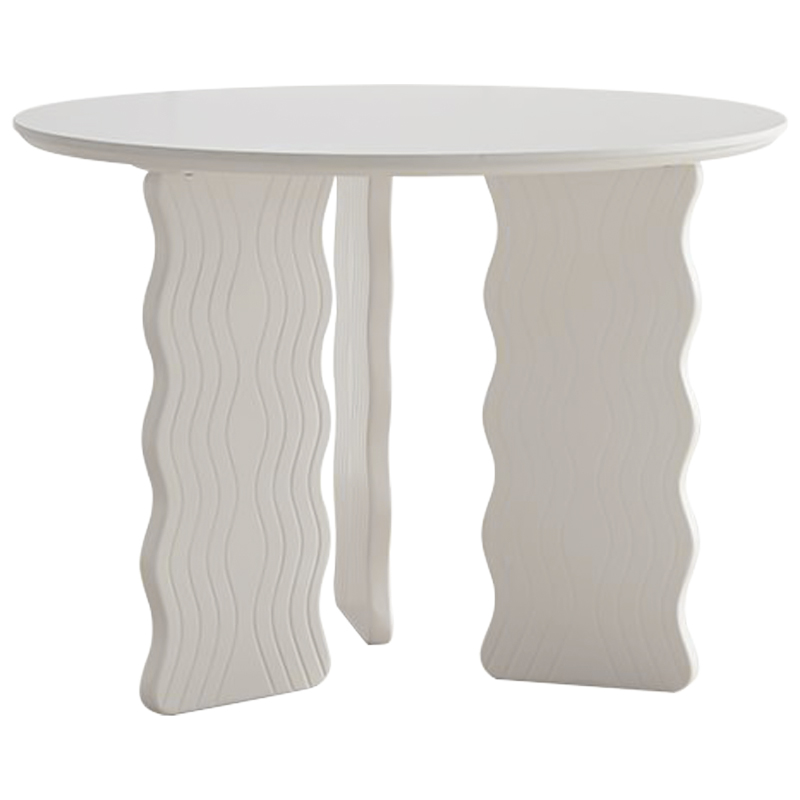 Круглый обеденный стол Lam Curved Dining Table Молочный Круглый обеденный стол Lam Curved Dining Table Молочный в Тюмени | Loft Concept