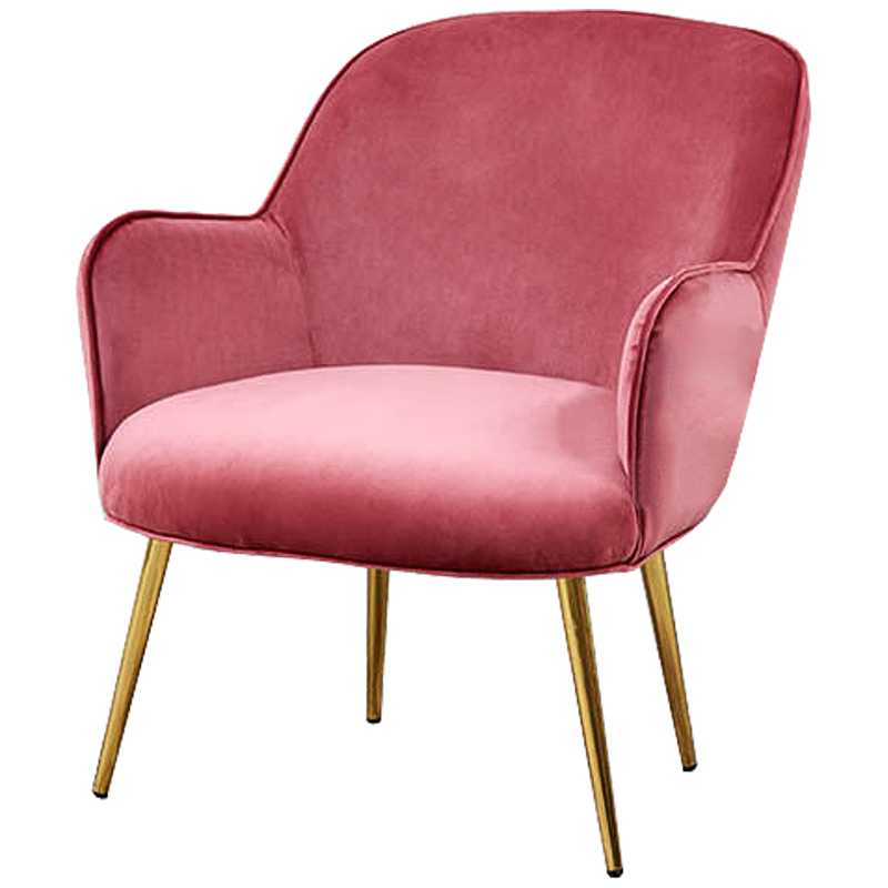 Кресло Waldeck Chair Pink Розовый (Rose) Глянцевое золото Кресло Waldeck Chair Pink Розовый (Rose) Глянцевое золото в Тюмени | Loft Concept