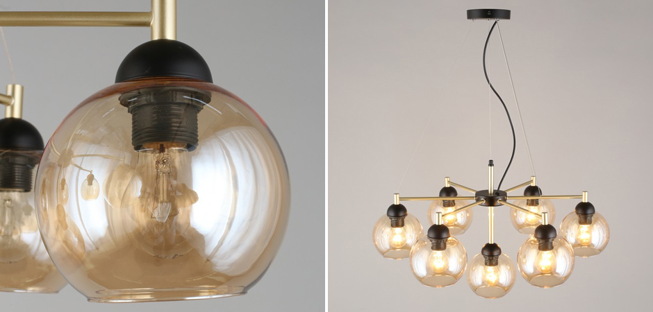 Люстра Smoky Sphere с Дымчатым стеклом Люстра Smoky Sphere с Дымчатым стеклом - Loft-Concept в Тюмени