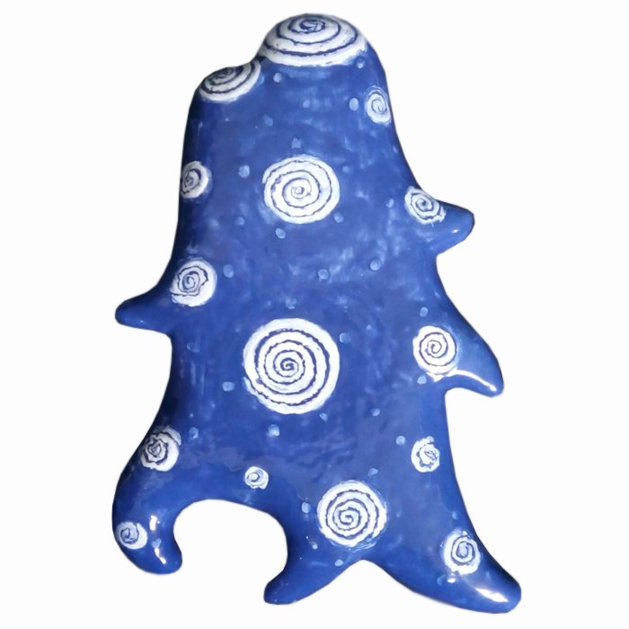 Настенный декор Andrew Wood ceramics Ticky Dicky Белый Синий Настенный декор Andrew Wood ceramics Ticky Dicky Белый Синий в Тюмени | Loft Concept