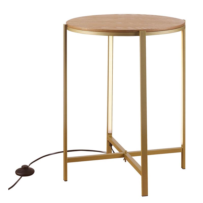 Приставной стол Kelin Side Table Bronze LED Бронза Древесина Приставной стол Kelin Side Table Bronze LED Бронза Древесина в Тюмени | Loft Concept