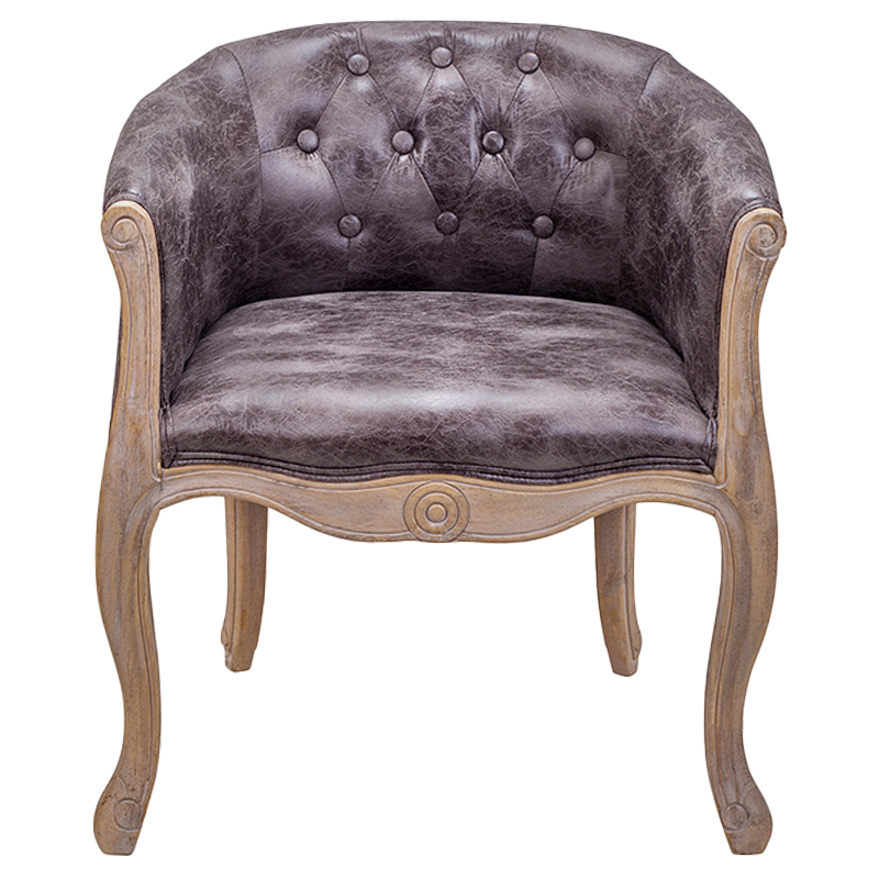 Кресло низкое в стиле прованс Louis French Armchair brown Коричневый Кресло низкое в стиле прованс Louis French Armchair brown Коричневый в Тюмени | Loft Concept