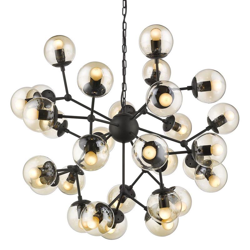 Люстра Modo Chandelier black Черный Янтарный Люстра Modo Chandelier black Черный Янтарный в Тюмени | Loft Concept
