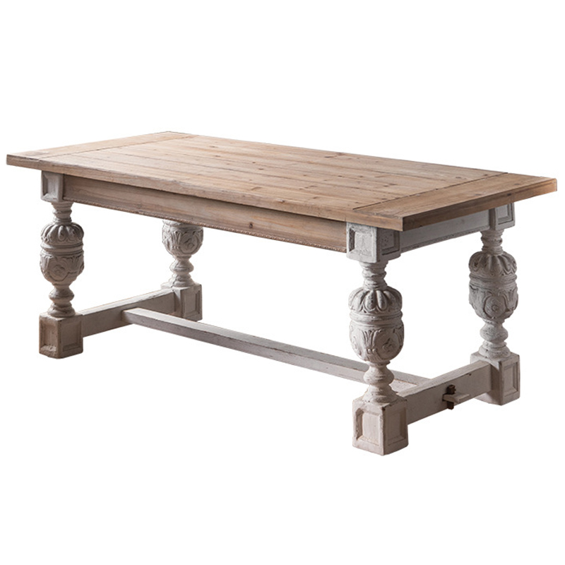 Обеденный стол Garland Provence Dining Table Древесина Белый Обеденный стол Garland Provence Dining Table Древесина Белый в Тюмени | Loft Concept