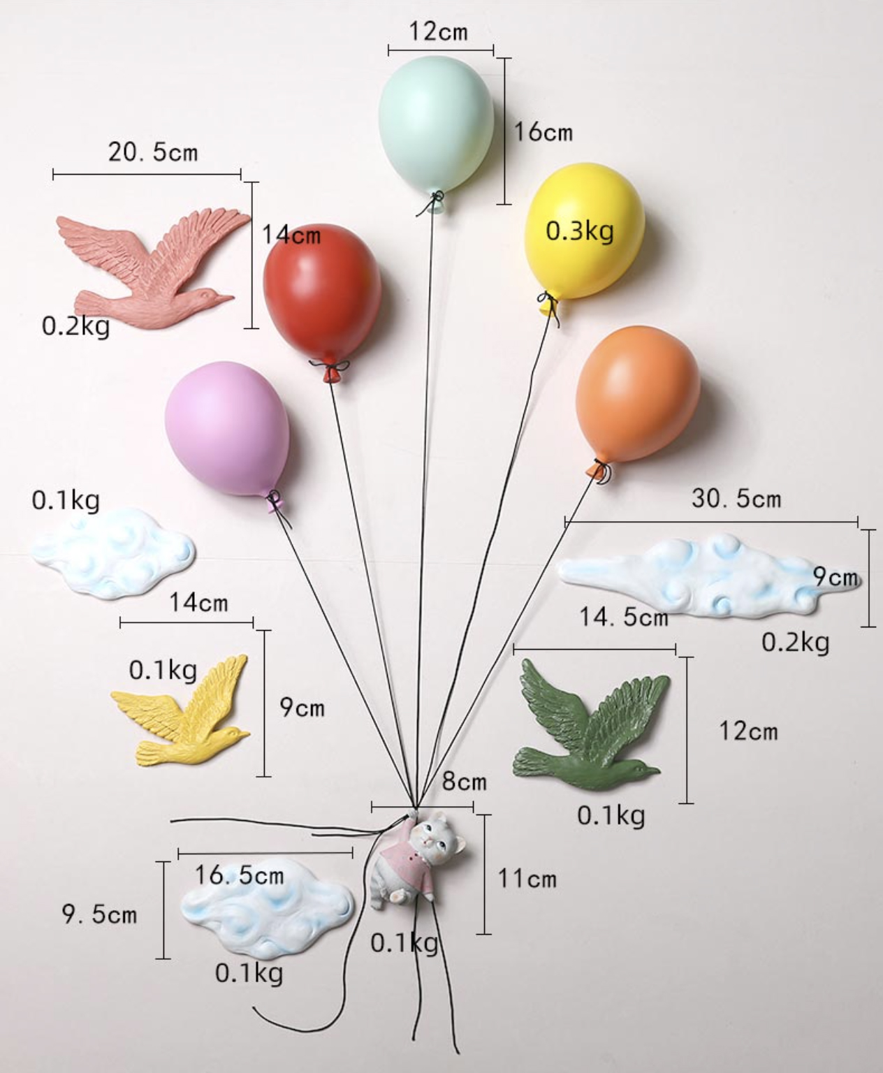 Аксессуар на стену Kitten on Balloon Аксессуар на стену Kitten on Balloon в Тюмени