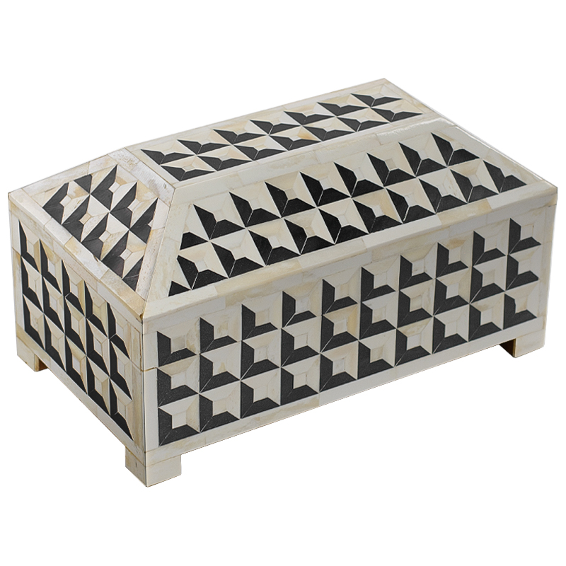 Шкатулка Casket Bone Inlay Черно-белый Шкатулка Casket Bone Inlay Черно-белый в Тюмени | Loft Concept
