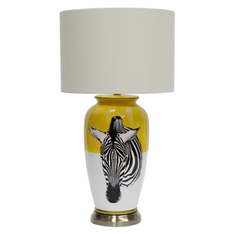 Настольная лампа Zebra head Table lamp Белый Желтый Черный Настольная лампа Zebra head Table lamp Белый Желтый Черный в Тюмени | Loft Concept