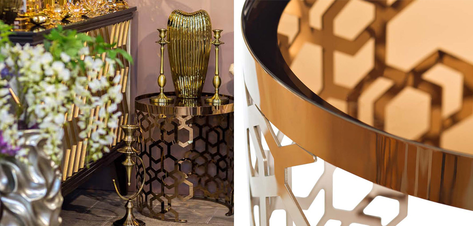 Стол Yen Geometry Table Pink Gold 50 Стол Yen Geometry Table Pink Gold 50 - Loft-Concept в Тюмени