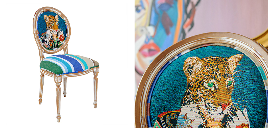 Стул Crazy Leopard Blue Стул Crazy Leopard Blue - Loft-Concept в Тюмени