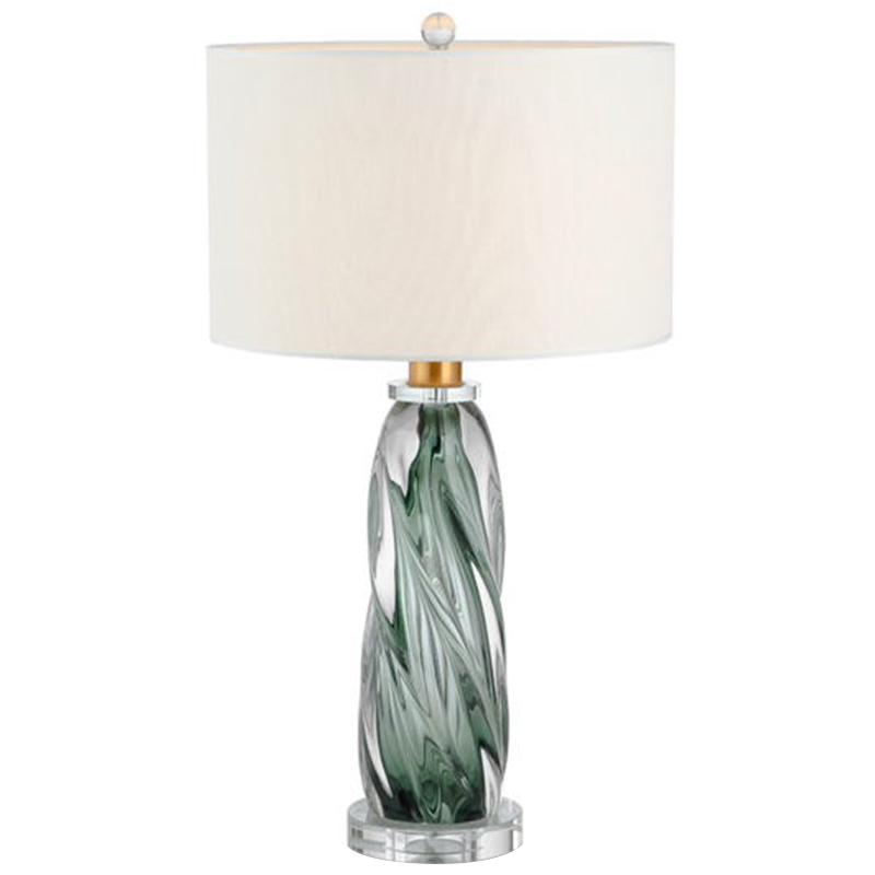 Настольная лампа Cecil Table Lamp Белый Прозрачное Стекло Зеленый шалфей Настольная лампа Cecil Table Lamp Белый Прозрачное Стекло Зеленый шалфей в Тюмени | Loft Concept