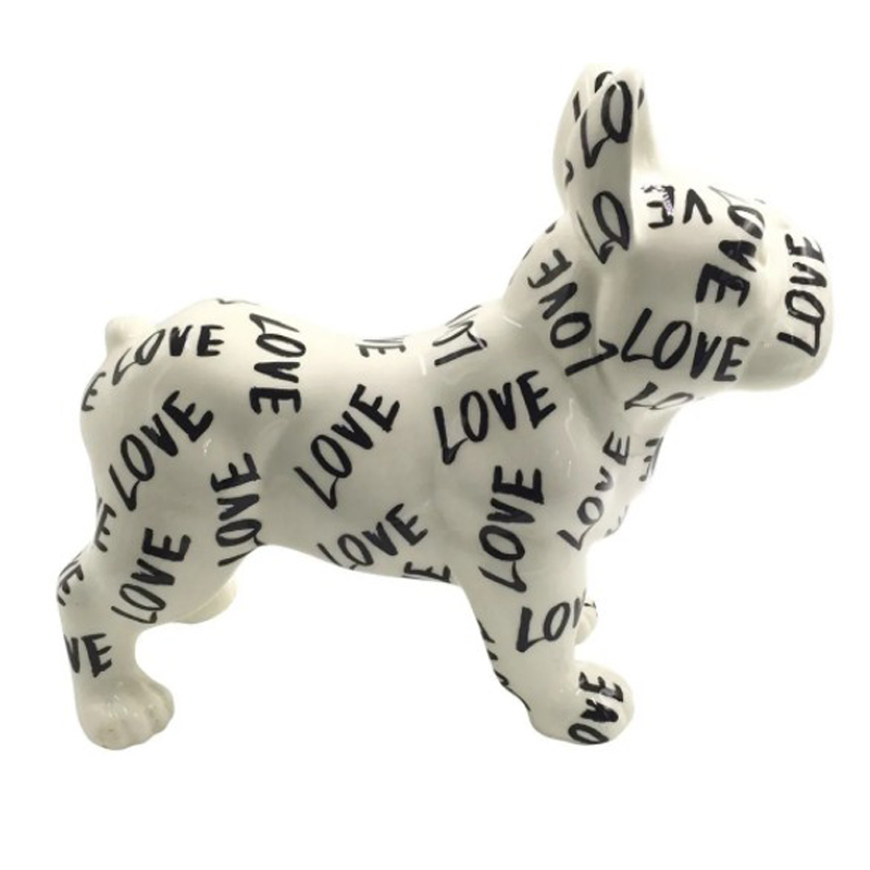 Статуэтка Bulldog Love Белый Черный Статуэтка Bulldog Love Белый Черный в Тюмени | Loft Concept