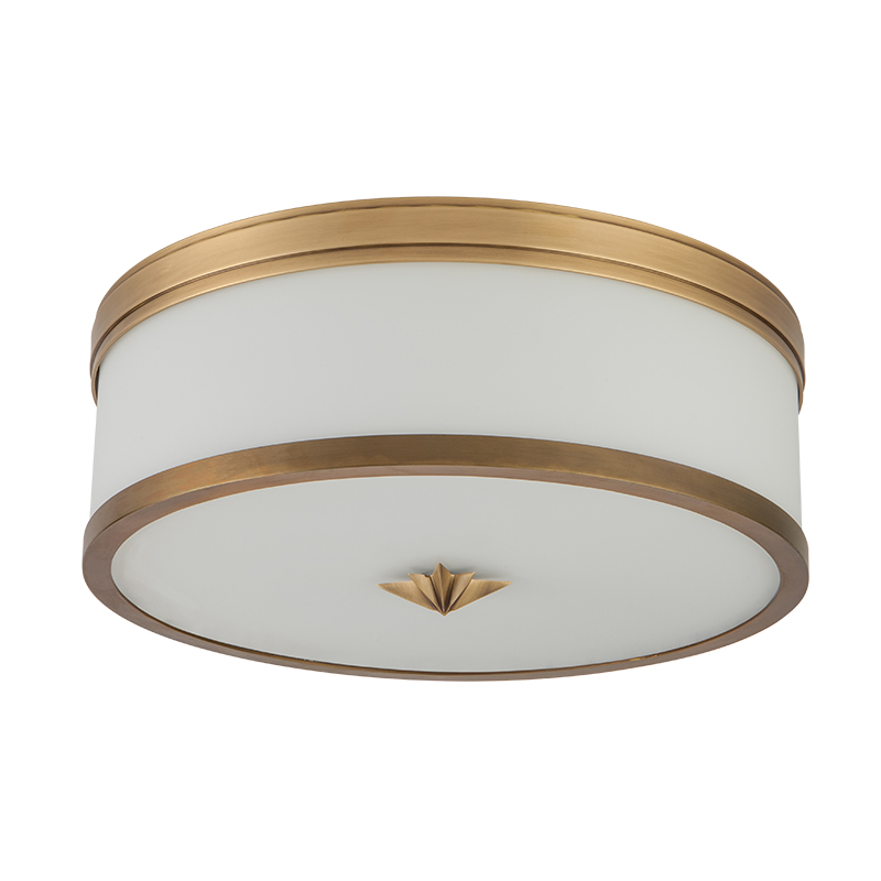 Потолочный светильник Imher Ceiling Lamp Латунь Белое матовое стекло Потолочный светильник Imher Ceiling Lamp Латунь Белое матовое стекло в Тюмени | Loft Concept