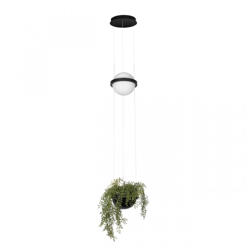Подвесной светильник c чашей для живых растений Palma by Vibia Черный Белый Подвесной светильник c чашей для живых растений Palma by Vibia Черный Белый в Тюмени | Loft Concept