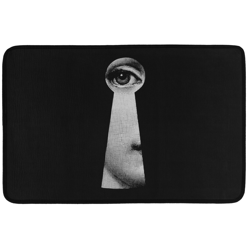Ковер Keyhole Fornasetti Rug Черно-белый Ковер Keyhole Fornasetti Rug Черно-белый в Тюмени | Loft Concept