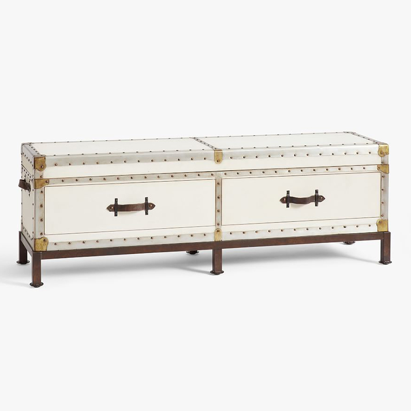 Сундук Vintage Chests Long Белый Коричневый Сундук Vintage Chests Long Белый Коричневый в Тюмени | Loft Concept
