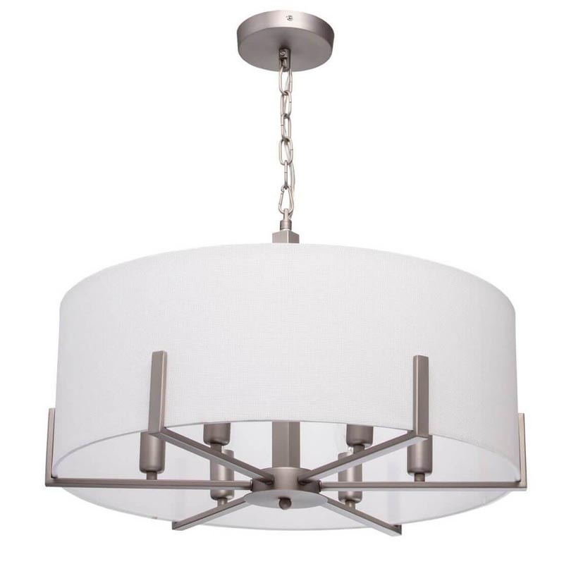 Люстра Loring Chandelier Бежевый Никель Люстра Loring Chandelier Бежевый Никель в Тюмени | Loft Concept