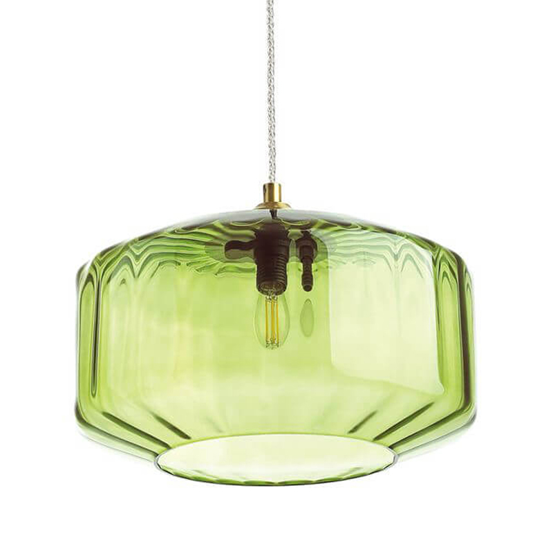 Подвесной светильник Multicolored Glass Green Зеленый Бронза Подвесной светильник Multicolored Glass Green Зеленый Бронза в Тюмени | Loft Concept