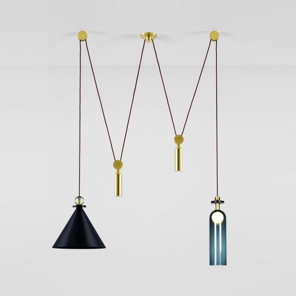 Подвесной светильник Shape up Double Pendant Black Черный Подвесной светильник Shape up Double Pendant Black Черный в Тюмени | Loft Concept