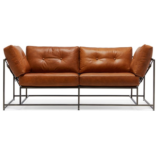 Двухместный диван Two Seat Encounter Leather Sofa Коричневый винтаж Двухместный диван Two Seat Encounter Leather Sofa Коричневый винтаж в Тюмени | Loft Concept
