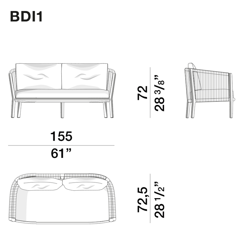 Дизайнерский уличный диван из массива дерева BOBOLI Sofa Дизайнерский уличный диван из массива дерева BOBOLI Sofa в Тюмени