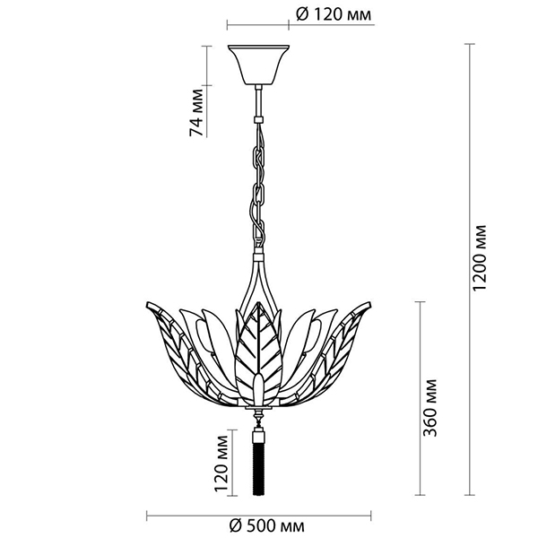 Люстра Glass Petals Chandelier 50 Люстра Glass Petals Chandelier 50 в Тюмени