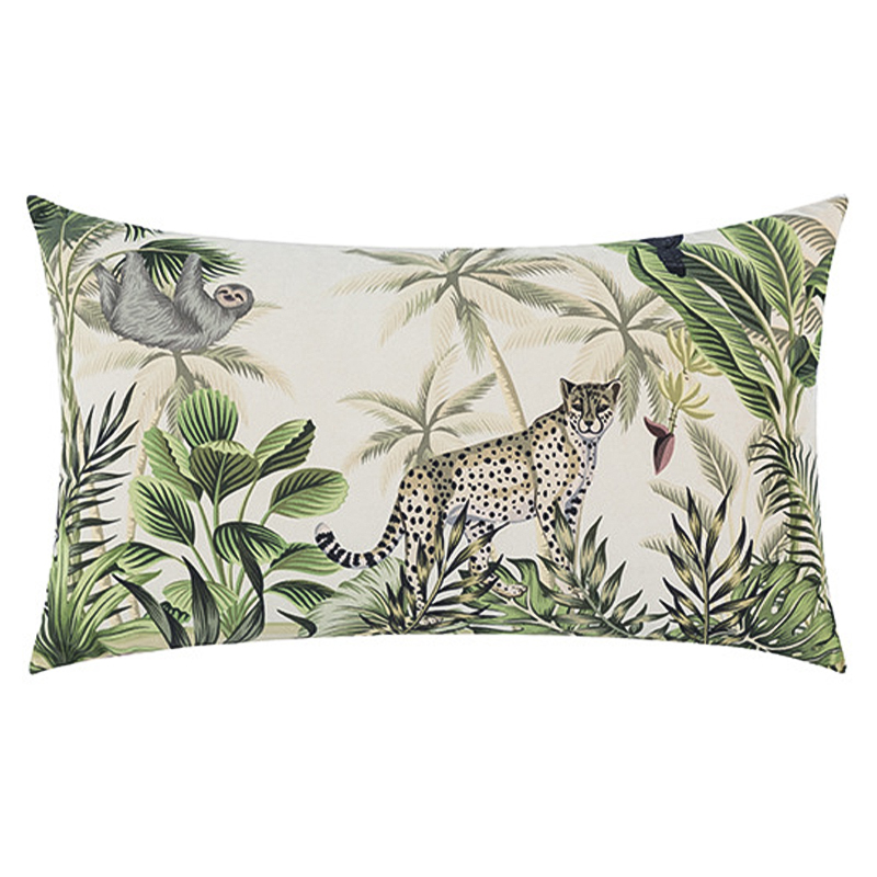 Декоративная подушка Rainforest Animals Cushion Бежевый Зеленый Серый Декоративная подушка Rainforest Animals Cushion Бежевый Зеленый Серый в Тюмени | Loft Concept