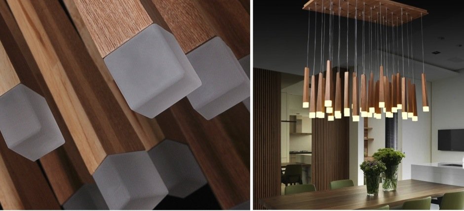 Люстра Wooden Glowworm Square Люстра Wooden Glowworm Square - Loft-Concept в Тюмени