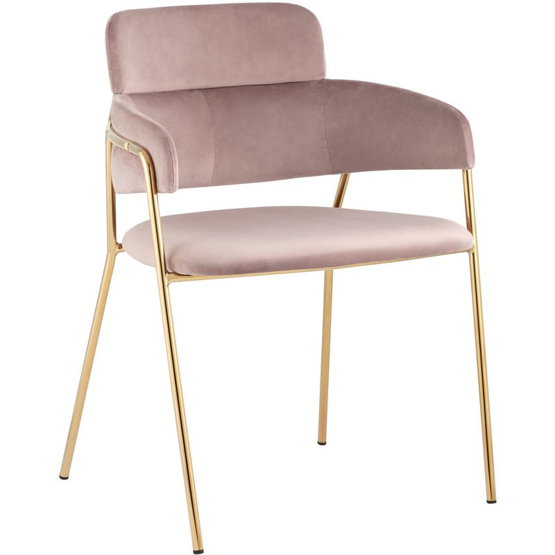 Polina chair Пепельно-Розовый Велюр Розовый пастельный Золотой Polina chair Пепельно-Розовый Велюр Розовый пастельный Золотой в Тюмени | Loft Concept