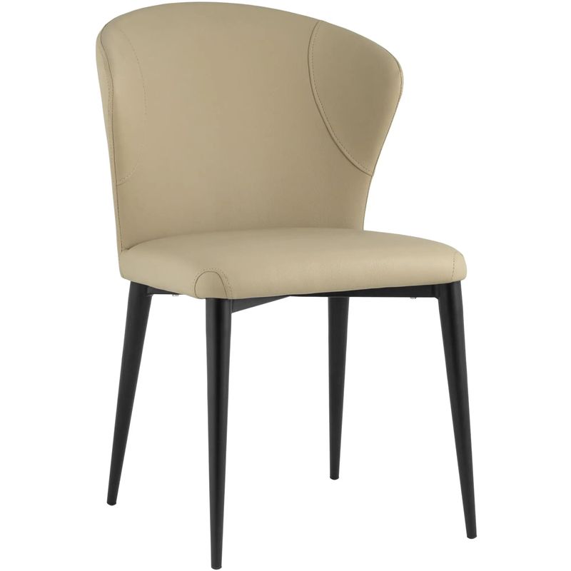 Стул Enigma Chair Бежевая Экокожа Бежевый Черный Стул Enigma Chair Бежевая Экокожа Бежевый Черный в Тюмени | Loft Concept