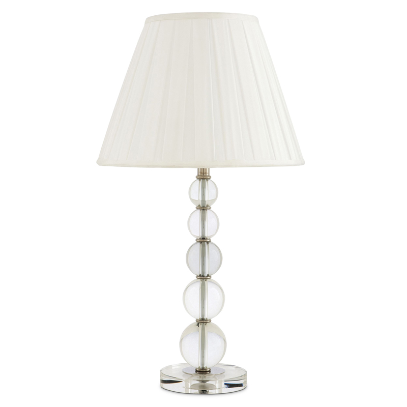 Настольная лампа Eichholtz Table Lamp Aubaine Прозрачный Белый Никель Настольная лампа Eichholtz Table Lamp Aubaine Прозрачный Белый Никель в Тюмени | Loft Concept