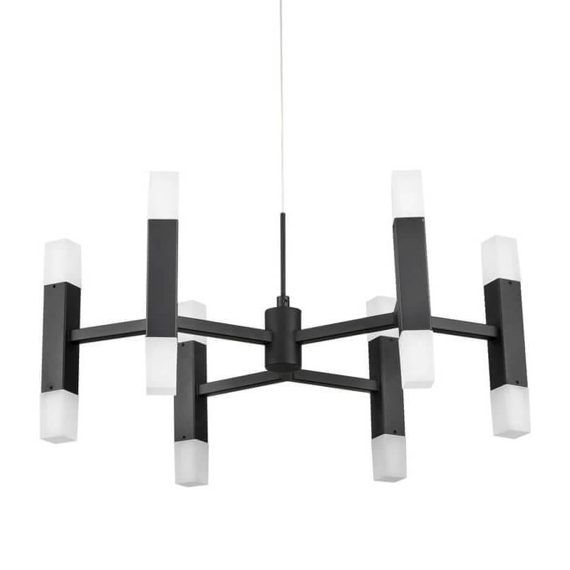 Люстра Rigor & Conciseness Lighting Angular Plafond Black Белый Черный Люстра Rigor & Conciseness Lighting Angular Plafond Black Белый Черный в Тюмени | Loft Concept