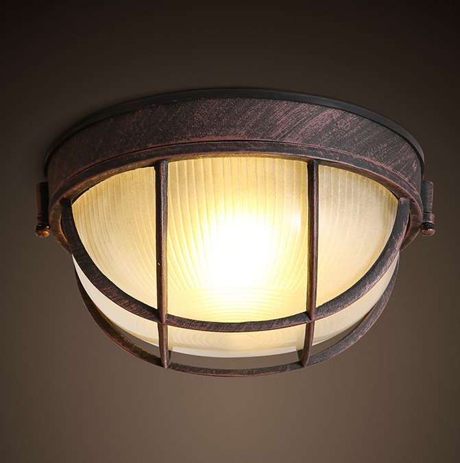 Спот Loft Round Plate Коричневый винтаж Спот Loft Round Plate Коричневый винтаж в Тюмени | Loft Concept