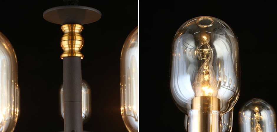 Люстра c овальными плафонами Champagne Glass Люстра c овальными плафонами Champagne Glass - Loft-Concept в Тюмени