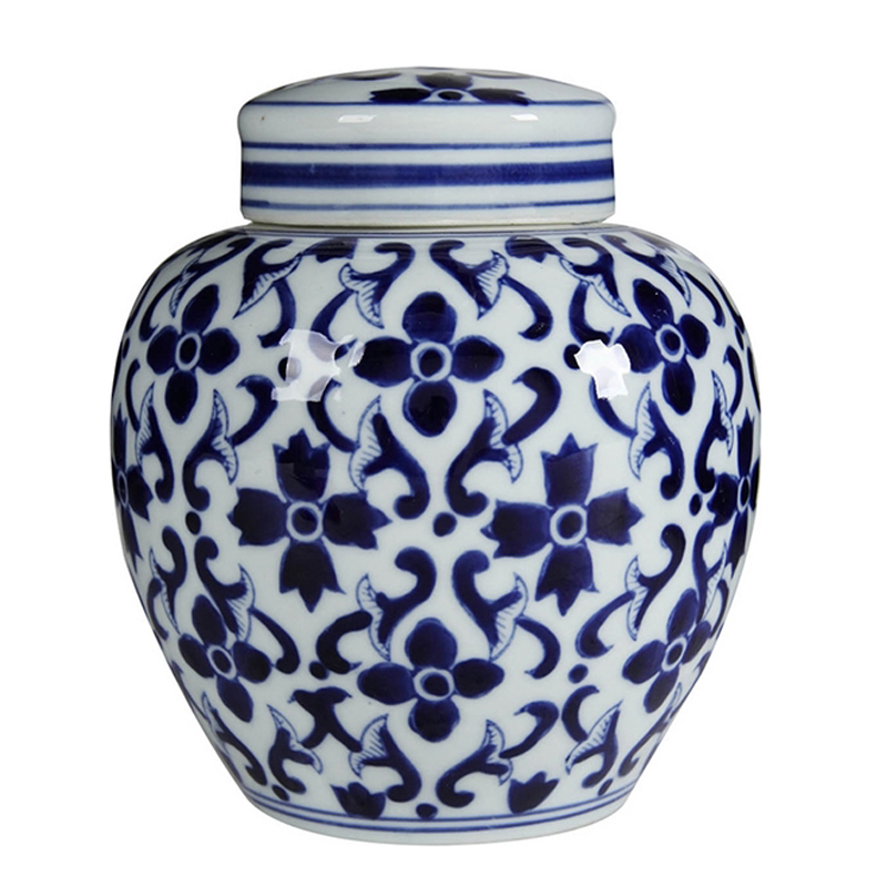 Ваза Irene Vase Белый Синий Ваза Irene Vase Белый Синий в Тюмени | Loft Concept