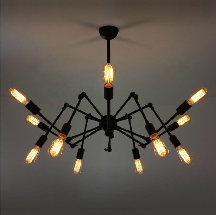 Люстра Loft Industrial Sputnik Chandelier Spider Черный Люстра Loft Industrial Sputnik Chandelier Spider Черный в Тюмени | Loft Concept