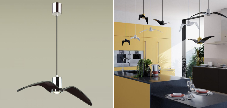Подвесной светильник Seagull Average Chrome черный Подвесной светильник Seagull Average Chrome черный - Loft-Concept в Тюмени