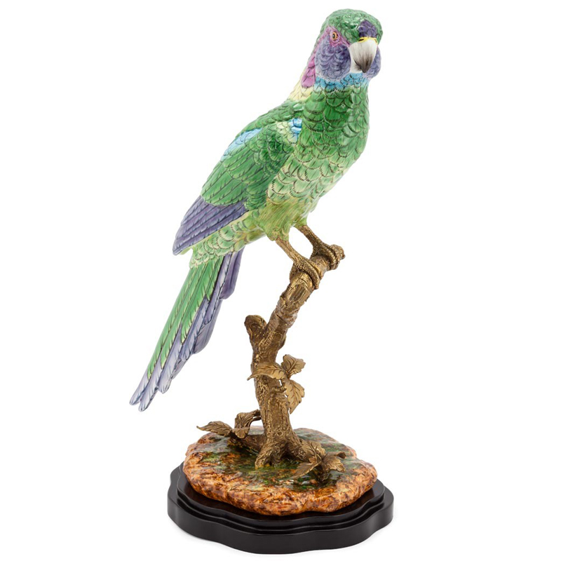 Статуэтка PARROT ATLANTIDE SINGLE BRANCH Мульти Бронза Черный Статуэтка PARROT ATLANTIDE SINGLE BRANCH Мульти Бронза Черный в Тюмени | Loft Concept