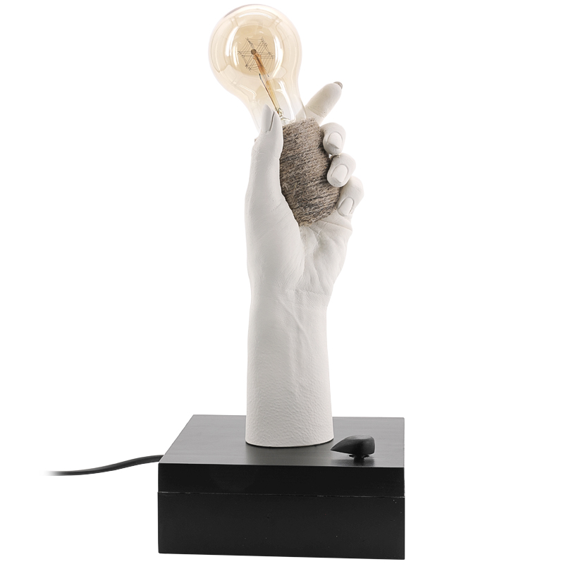 Настольная лампа Table Lamp Sculpture Arm Белый Черный Настольная лампа Table Lamp Sculpture Arm Белый Черный в Тюмени | Loft Concept