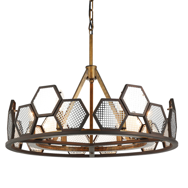 Люстра MetalComb Pendant 6 Черный Бронза Люстра MetalComb Pendant 6 Черный Бронза в Тюмени | Loft Concept