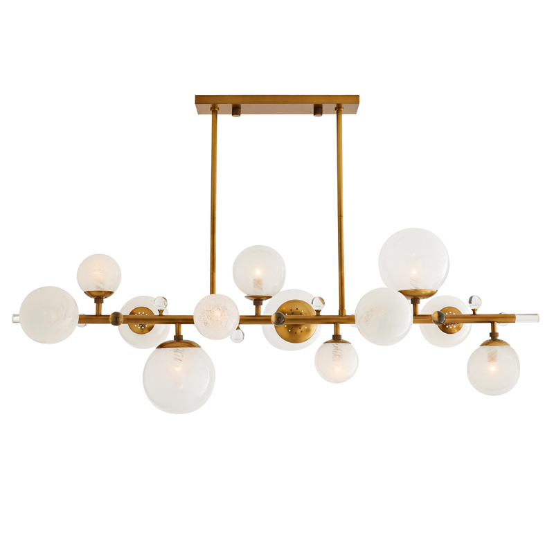 Люстра Arteriors TROON CHANDELIER Золотой Прозрачный Белый Люстра Arteriors TROON CHANDELIER Золотой Прозрачный Белый в Тюмени | Loft Concept
