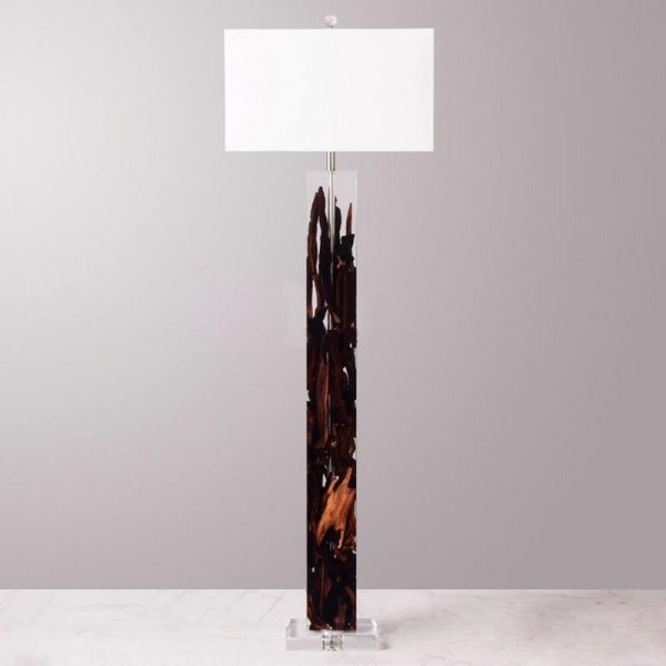 Торшер Lampadaire Kisimi Acrylic glass dark Белый Коричневый Торшер Lampadaire Kisimi Acrylic glass dark Белый Коричневый в Тюмени | Loft Concept