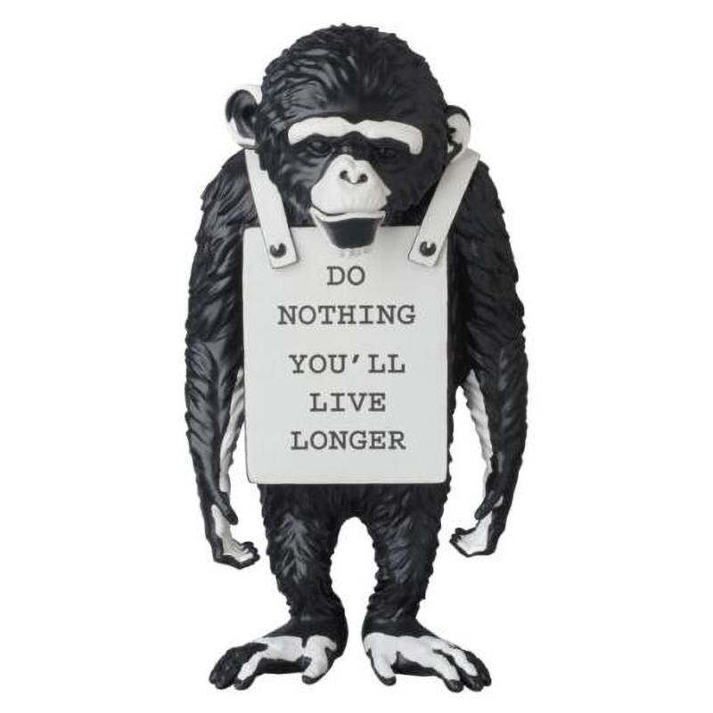 Статуэтка Banksy Lying Monkey Black and White Черно-белый Статуэтка Banksy Lying Monkey Black and White Черно-белый в Тюмени | Loft Concept