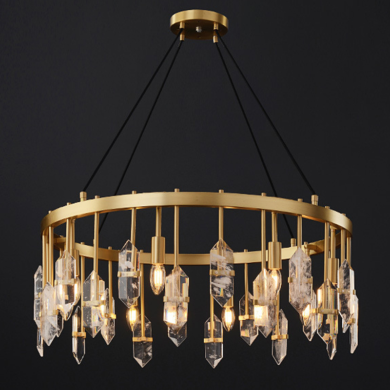 Люстра Dorotea Chandelier Латунь Прозрачный Люстра Dorotea Chandelier Латунь Прозрачный в Тюмени | Loft Concept