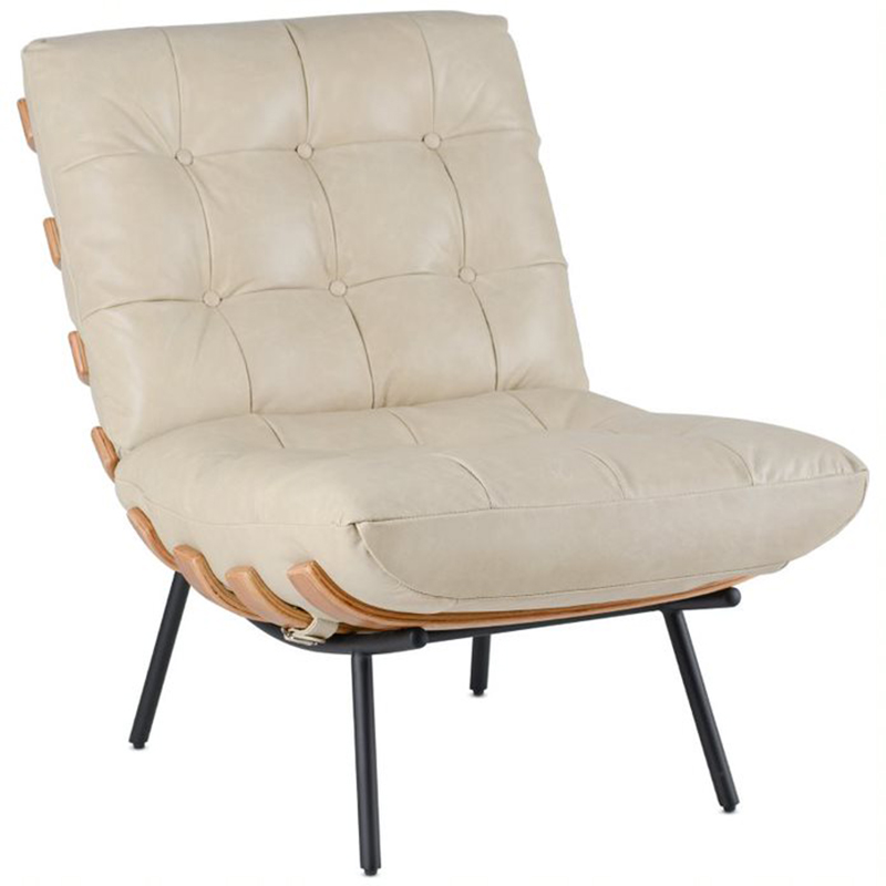 Кресло Philbert Chair beige leather Бежевый Кресло Philbert Chair beige leather Бежевый в Тюмени | Loft Concept