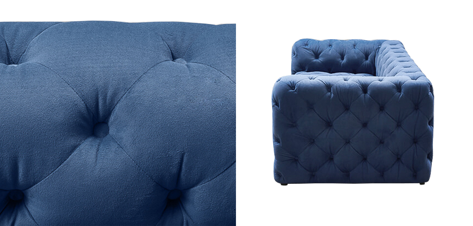 Диван Soho tufted blue velor Диван Soho tufted blue velor - Loft-Concept в Тюмени