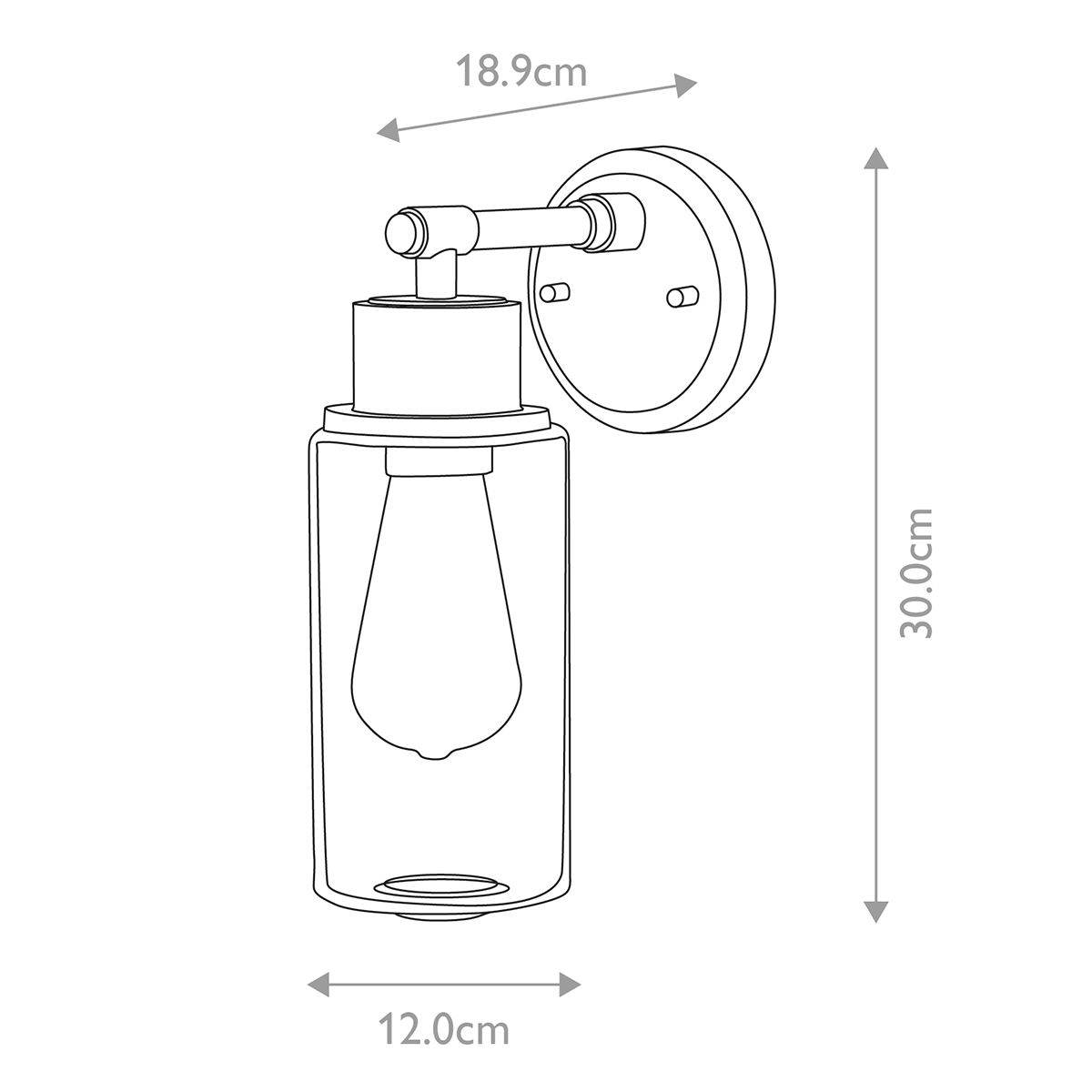 Бра с цилиндрическим прозрачным плафоном из стекла с пузырьками Elstead Lighting в Тюмени