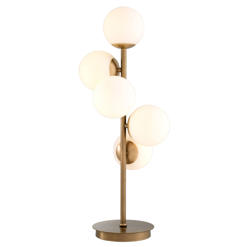 Настольная лампа Eichholtz Table Lamp Libris Латунь Античная полированная Белый Настольная лампа Eichholtz Table Lamp Libris Латунь Античная полированная Белый в Тюмени | Loft Concept
