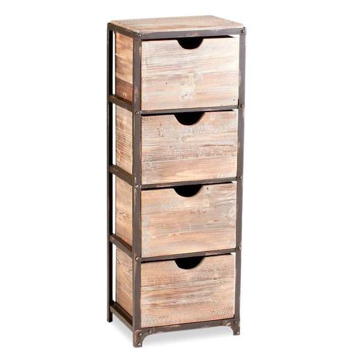 Тумба в винтажном стиле Industrial Metal Rust Tall Storage Shelf Тумба в винтажном стиле Industrial Metal Rust Tall Storage Shelf в Тюмени | Loft Concept