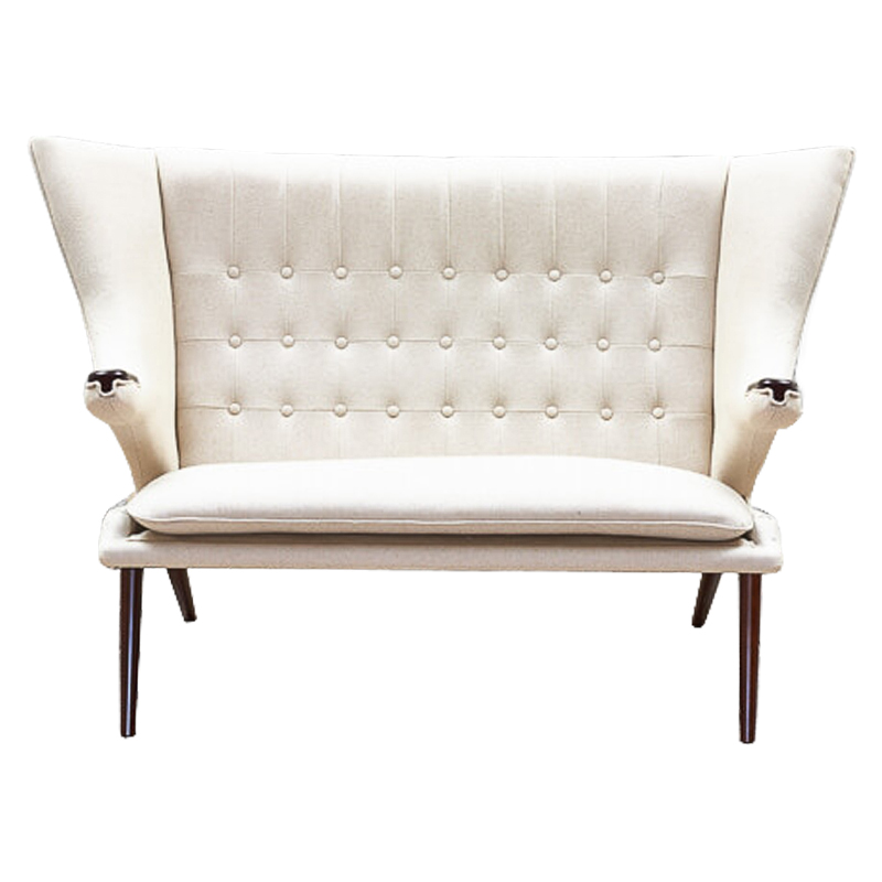 Диван Papa Bear Loveseat Ivory Linen Бежевый Коричневый Диван Papa Bear Loveseat Ivory Linen Бежевый Коричневый в Тюмени | Loft Concept